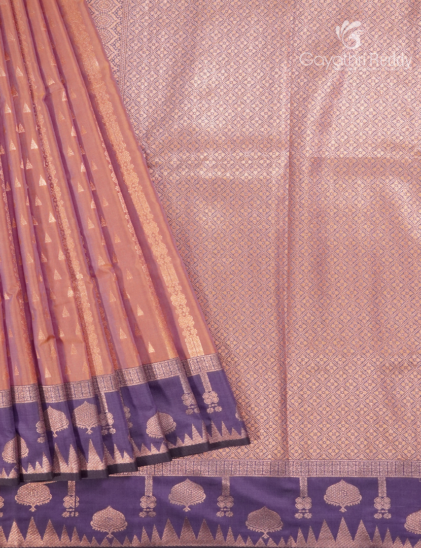 Semi Kanchipuram Art Silk Saree in Peach