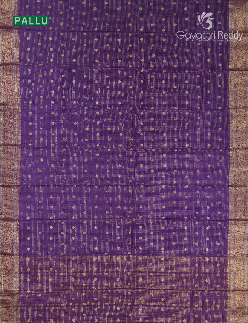 Semi Mysore Crepe Saree in Purple