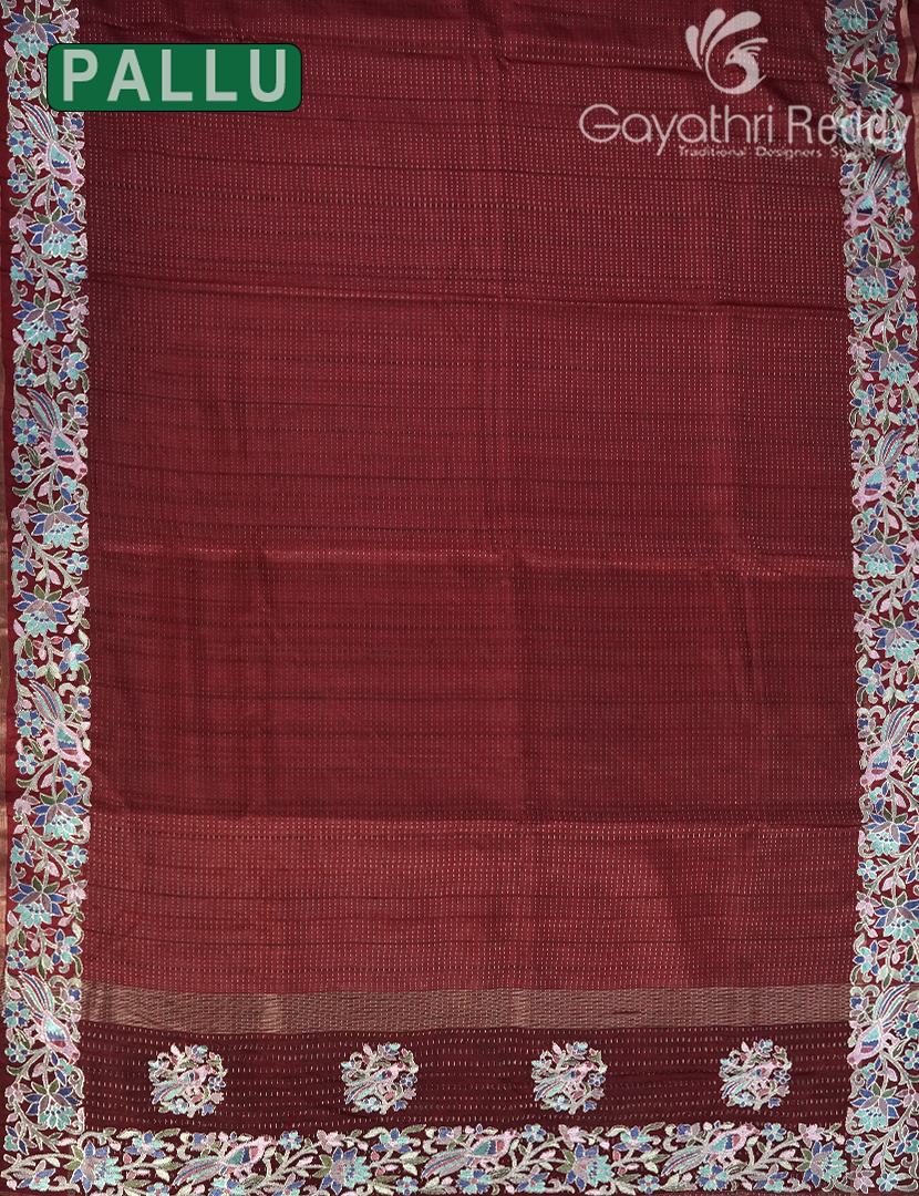 KHADI SILK WORK SAREE-KSW49