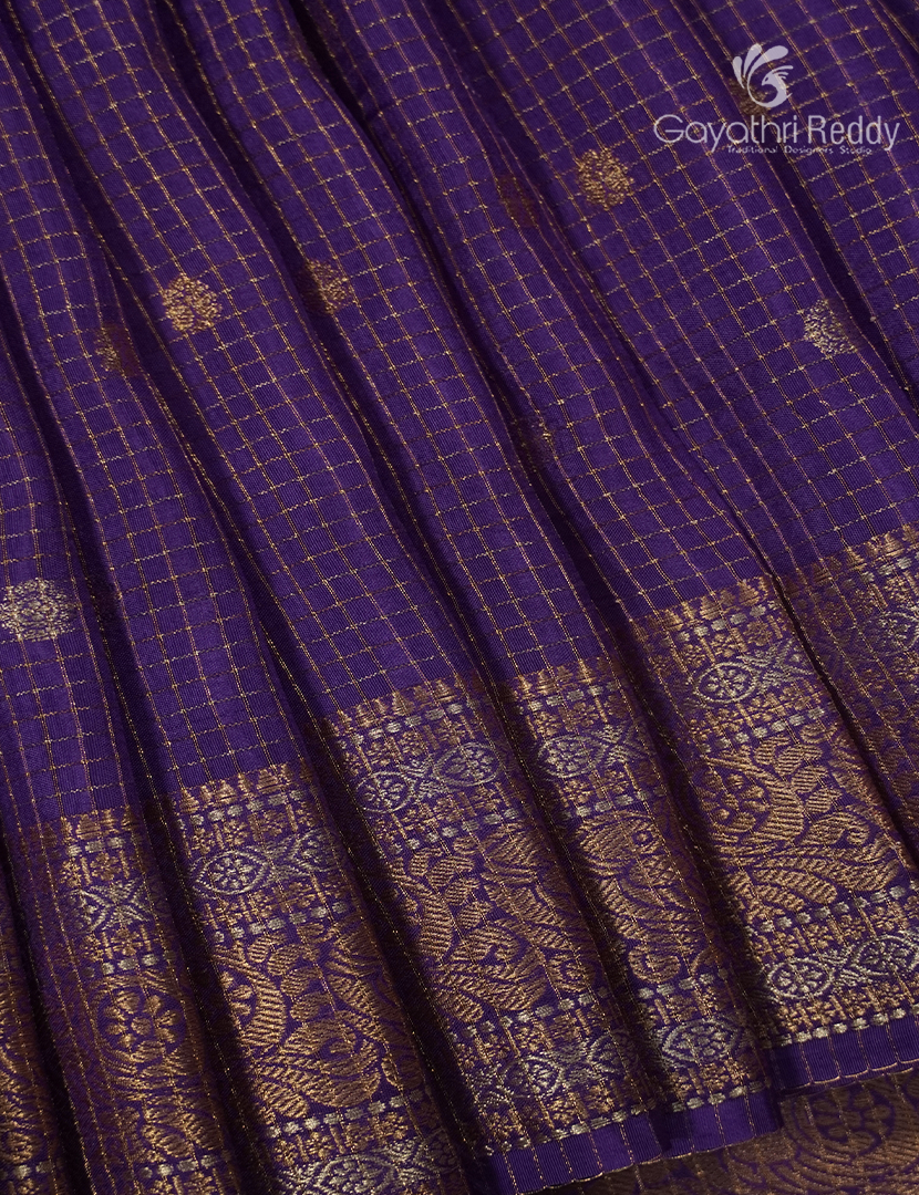 Semi Mysore Crepe Saree in Purple