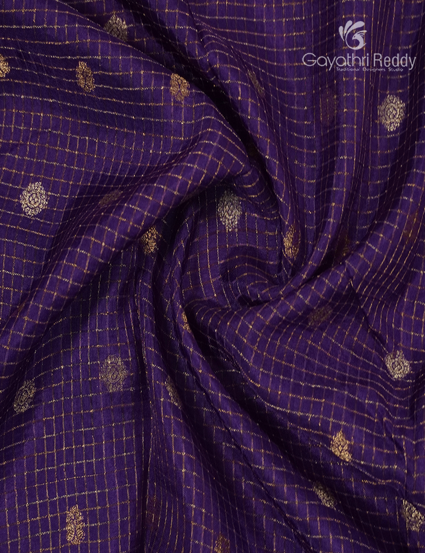 Semi Mysore Crepe Saree in Purple