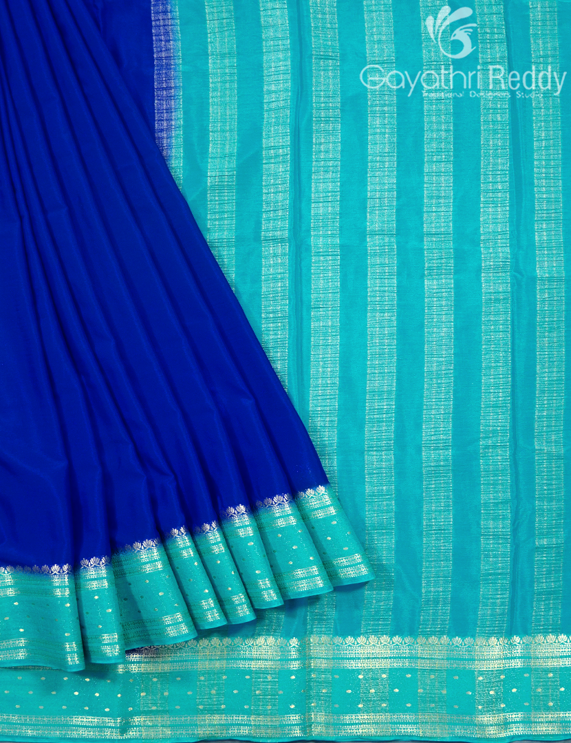 SEMI MYSORE CRAPE SAREE-SMC406