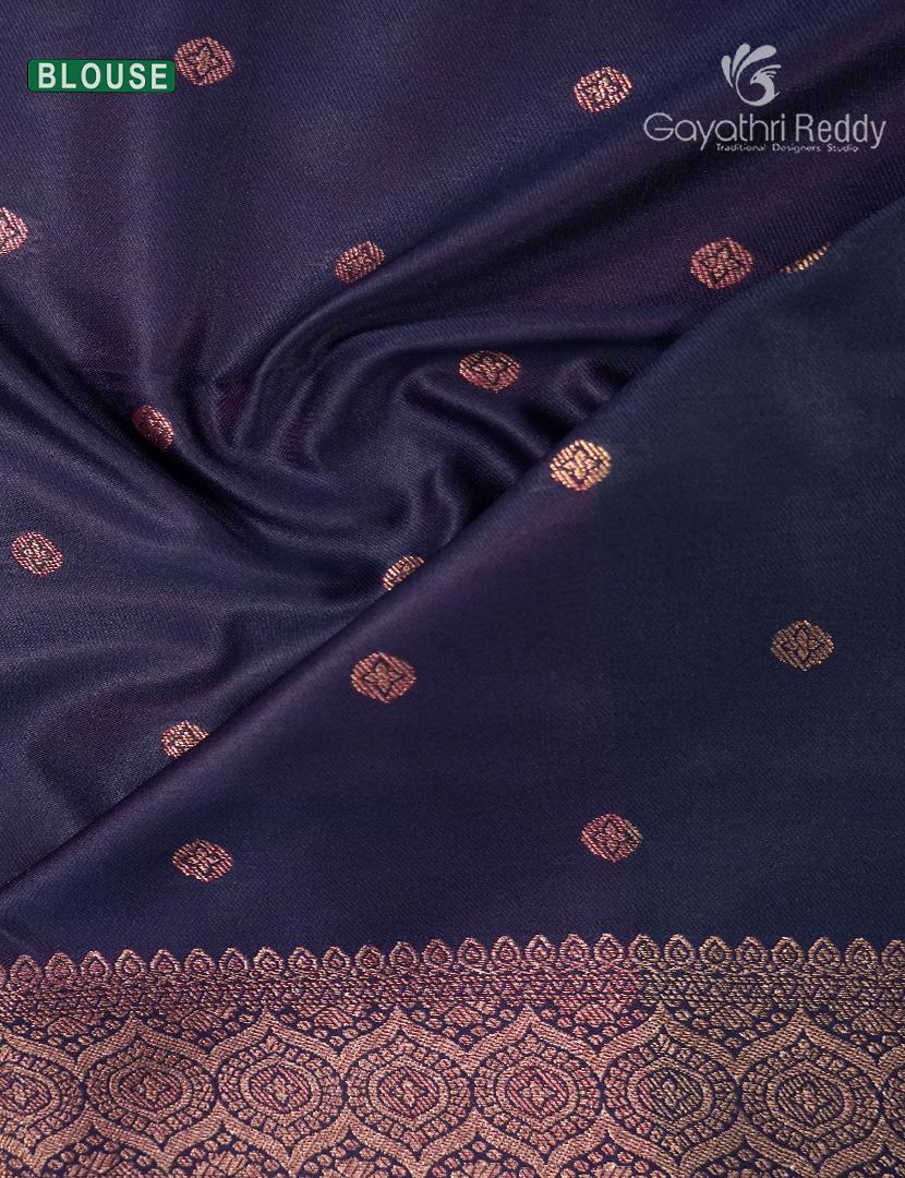 Semi Kanchipuram Art Silk Saree in Purple