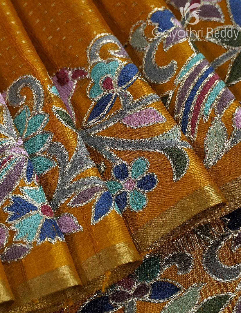 KHADI SILK WORK SAREE-KSW50