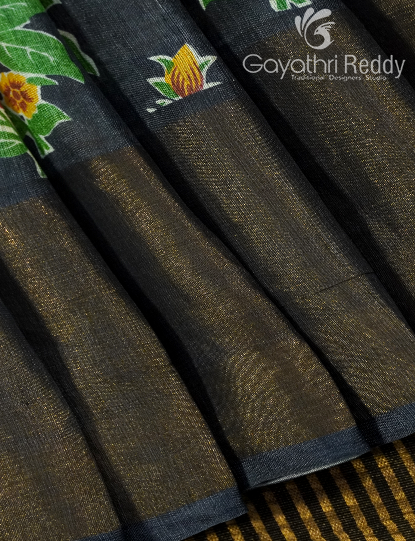 PURE DESI TUSSAR PRINTED SAREE-TS1572