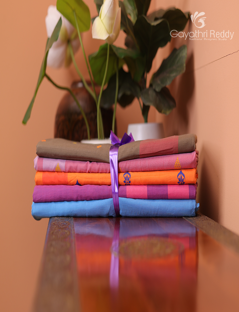 Silk Cotton Sarees Combo ( Set of 5 )