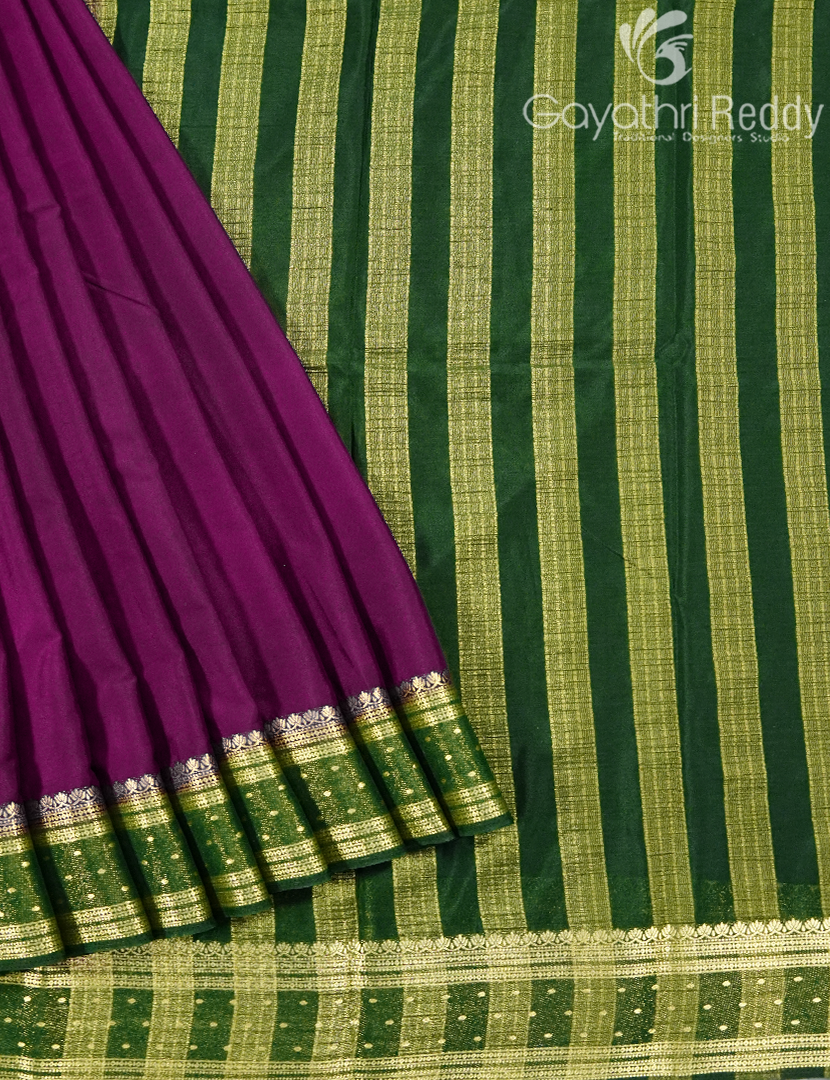 SEMI MYSORE CRAPE SAREE-SMC407