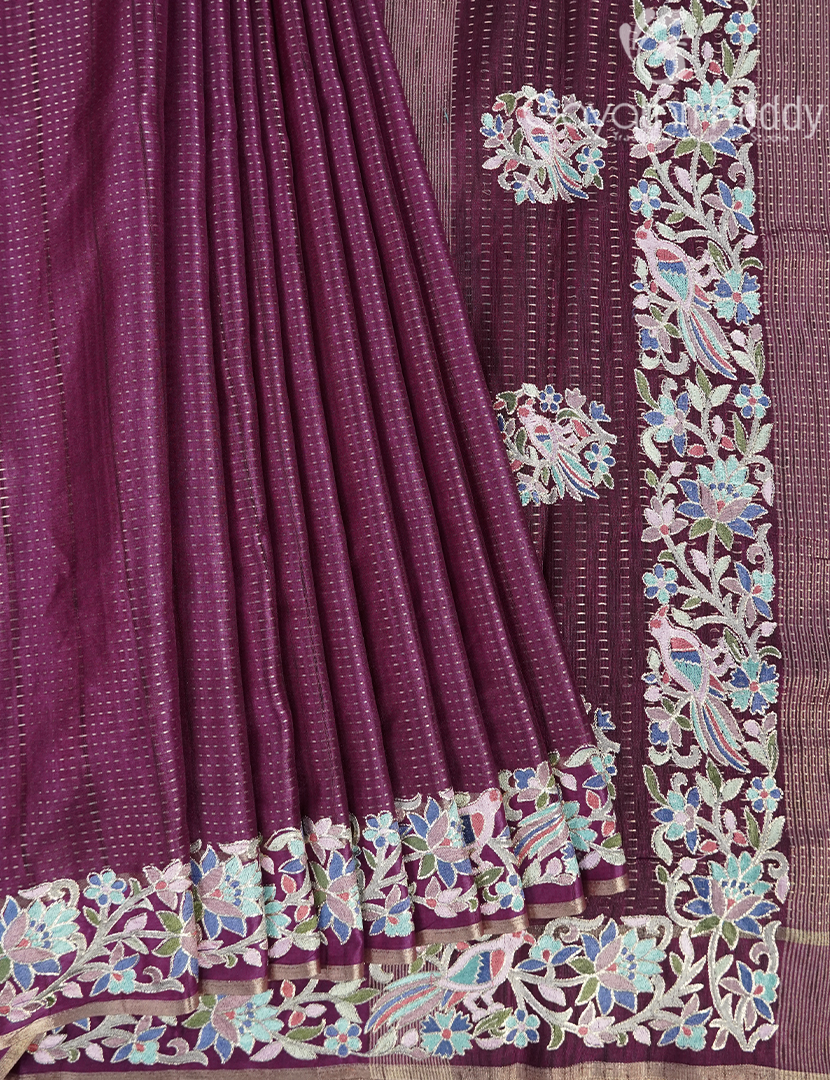 KHADI SILK WORK SAREE-KSW51