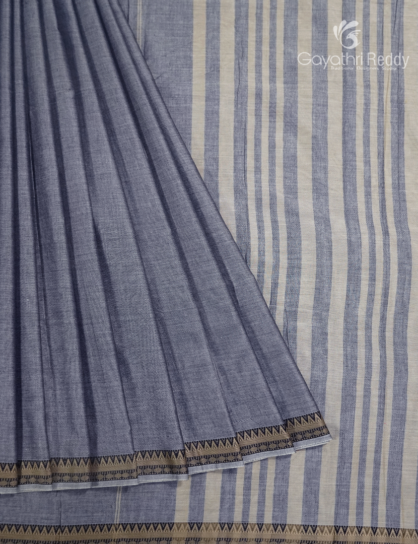 Pure Narayanpet Cotton Saree in Grey