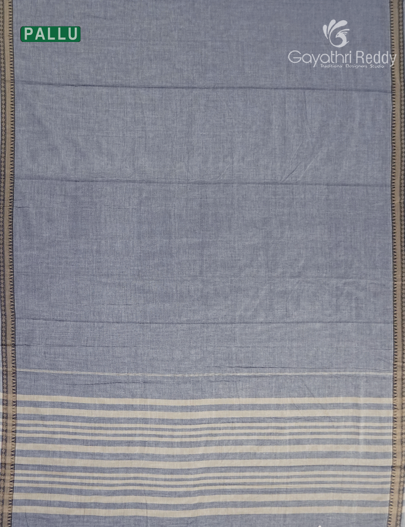 Pure Narayanpet Cotton Saree in Grey