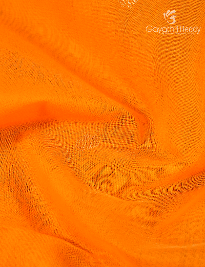 Pure Chanderi Sico Saree in Tangarine and Baby Pink