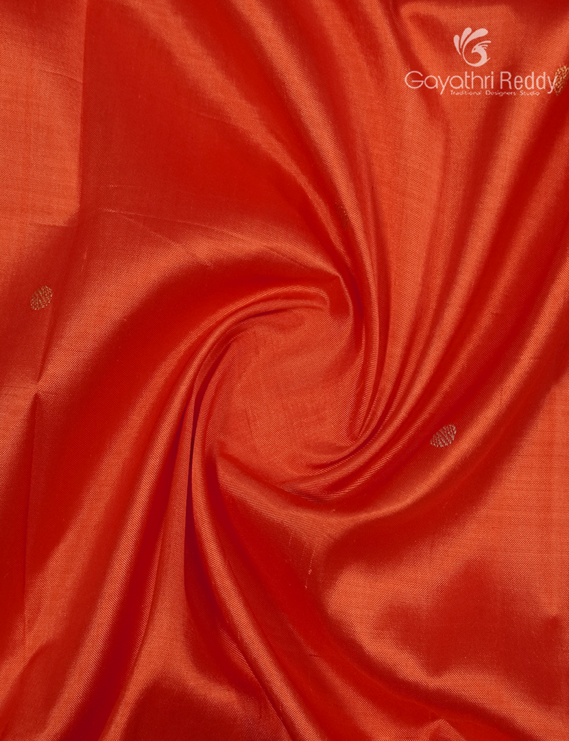 Pure Ikat Silk Saree in Orange and Rani Pink