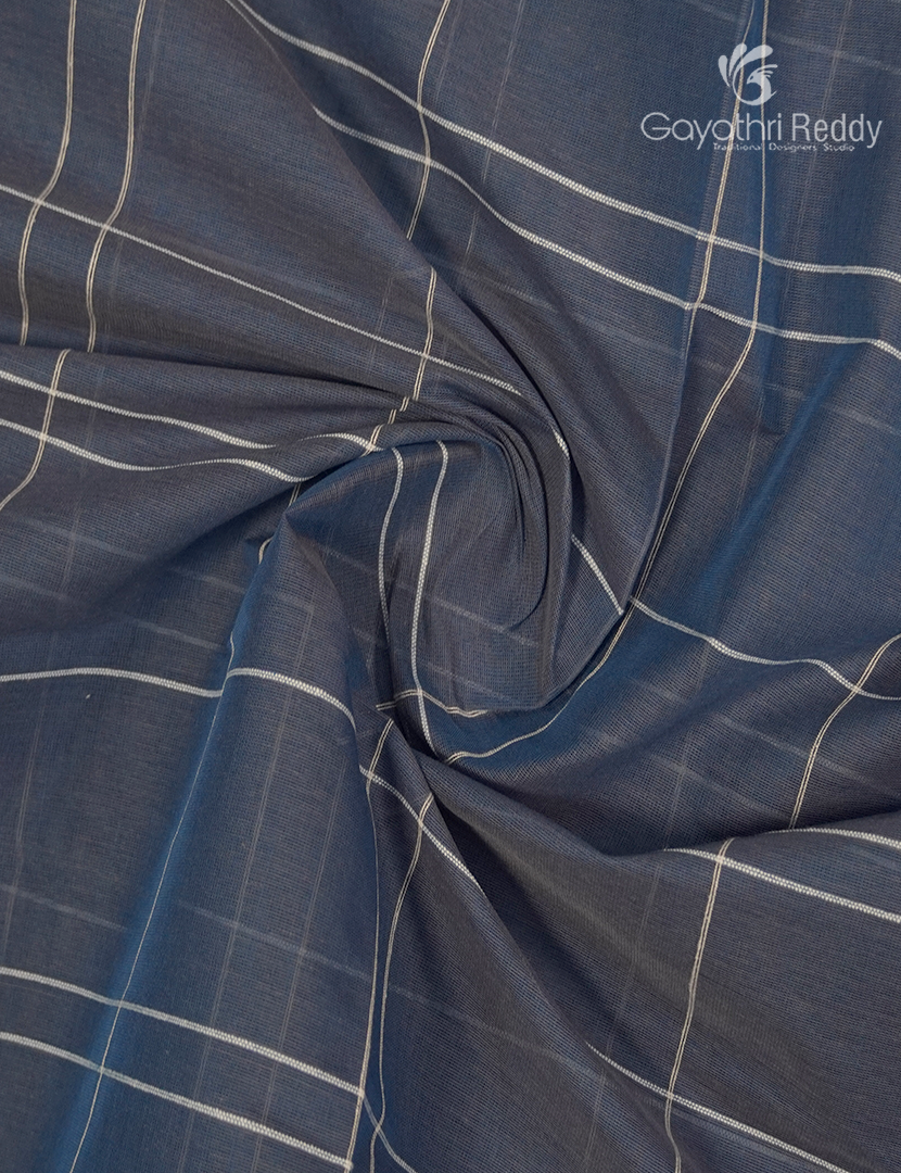 Pure Kanchi Cotton Saree in Ash Grey