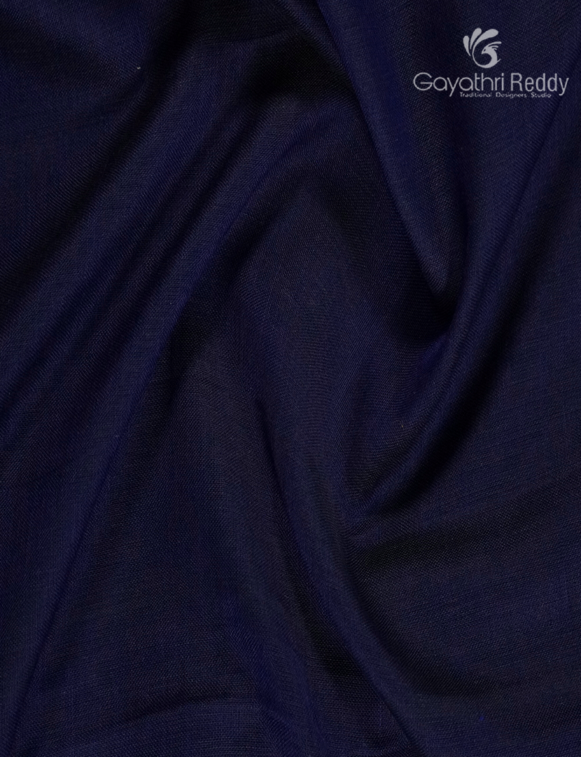 Pure Narayanpet Cotton Saree in Navy Blue