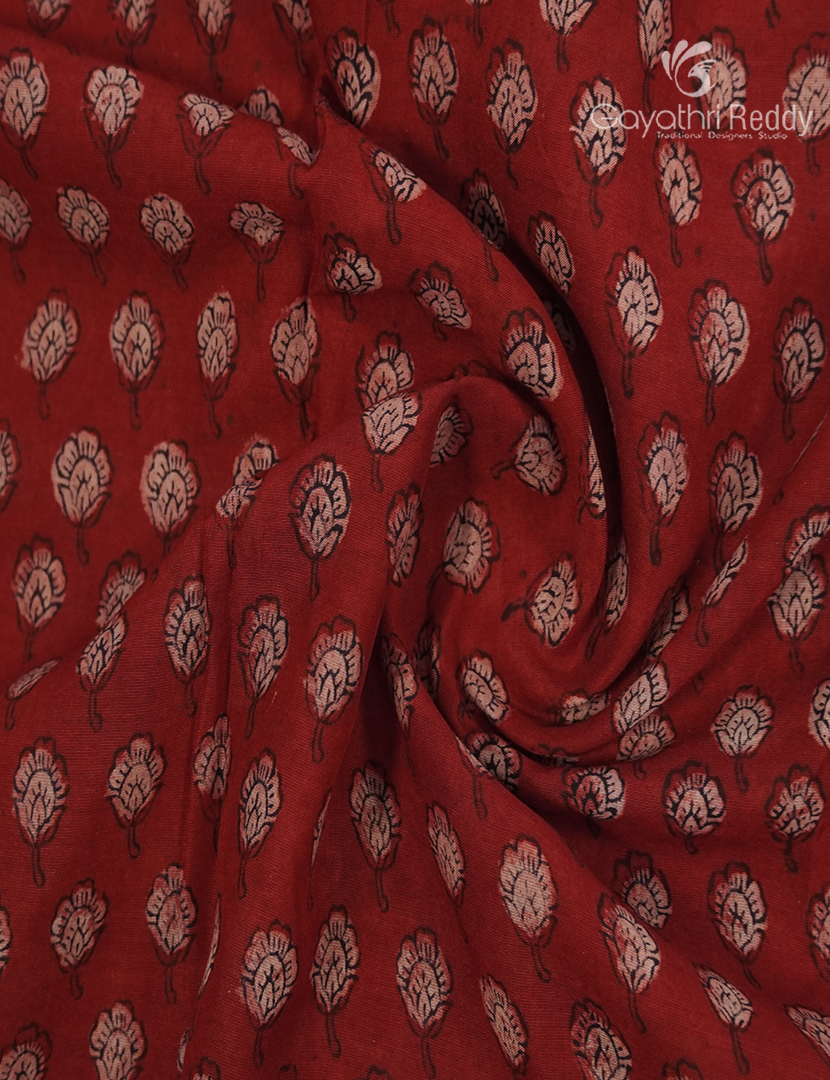 Pure Modal Silk Fancy Saree in Rust Red