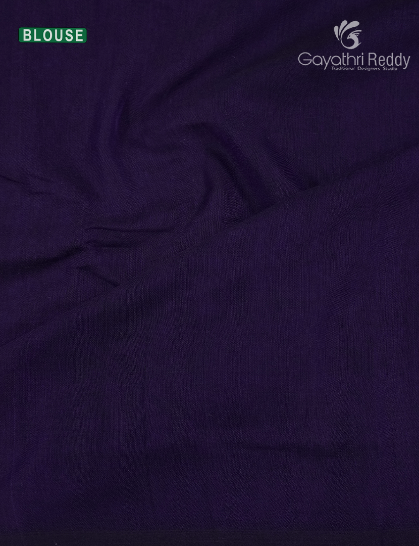 Pure Narayanpet Cotton Saree in Deep Violet