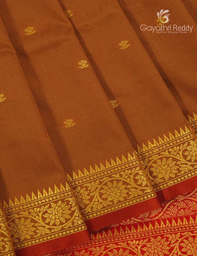Semi Katan Silk Saree in Deep Mustard