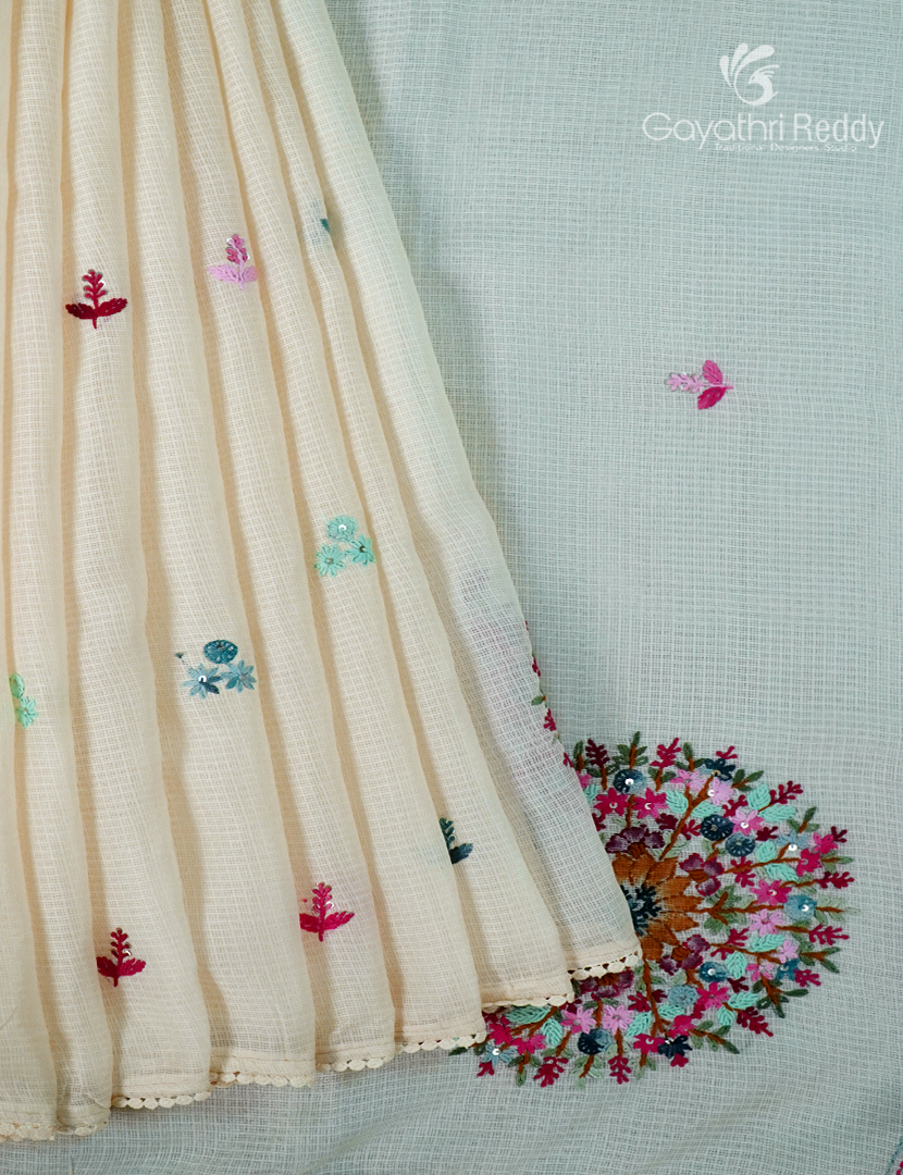 Kota Fancy Saree in Pastel Lime Yellow