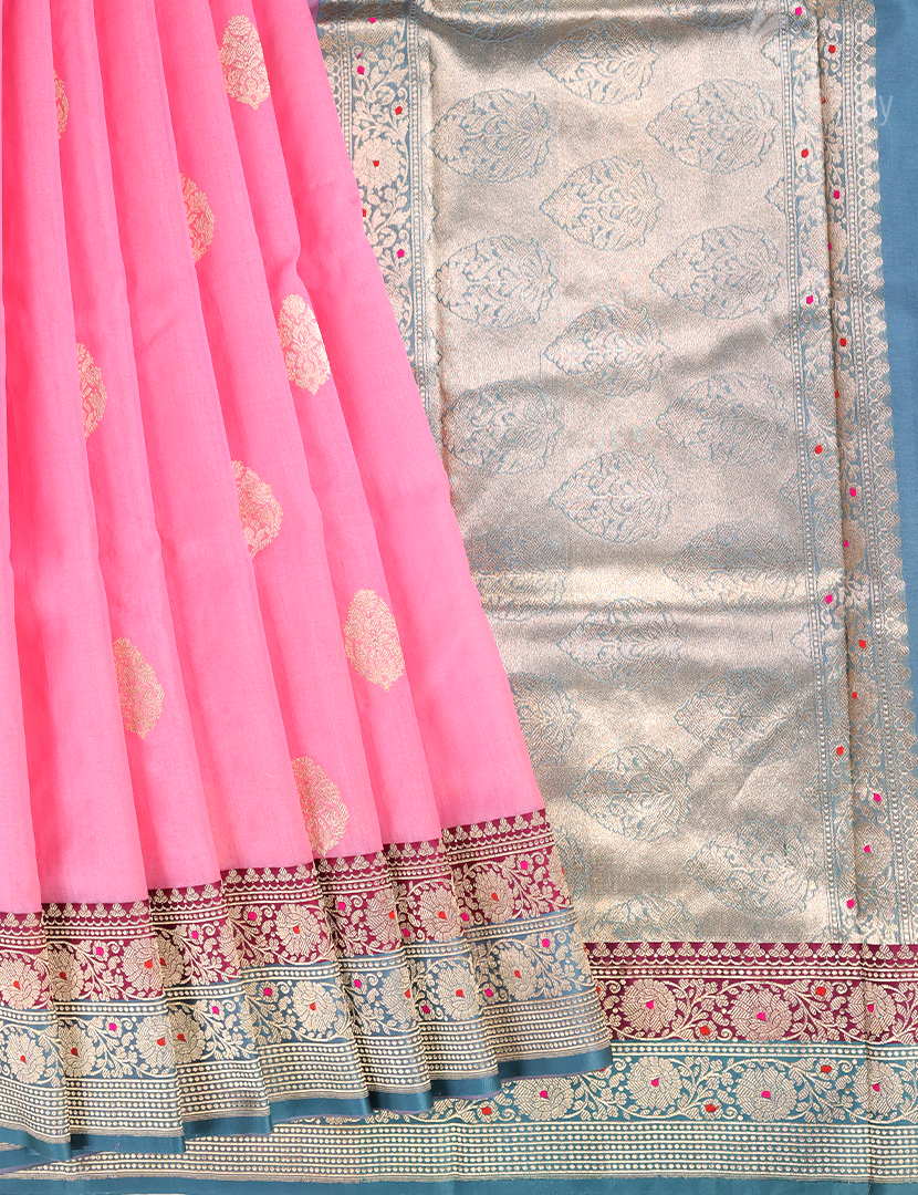 PURE BANARAS ORGANZA SILK-BO296