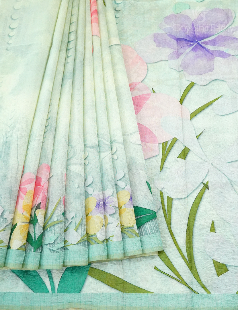 WRINKLE ORGANZA SAREE-OP577