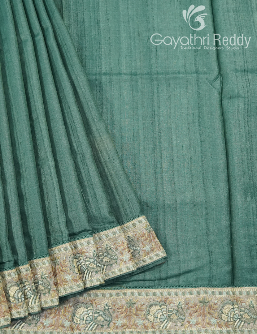 PURE DESI TUSSAR FANCY SAREE-TS1573