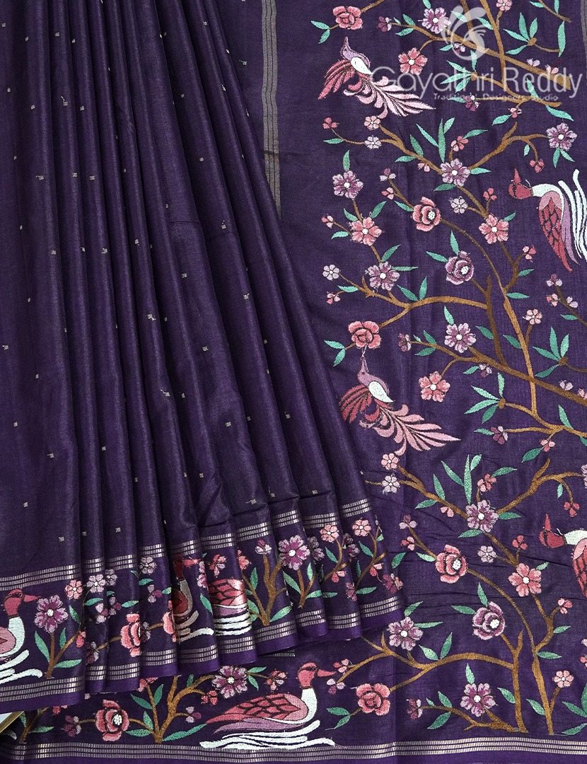 KHADI SILK WORK SAREE-KSW6