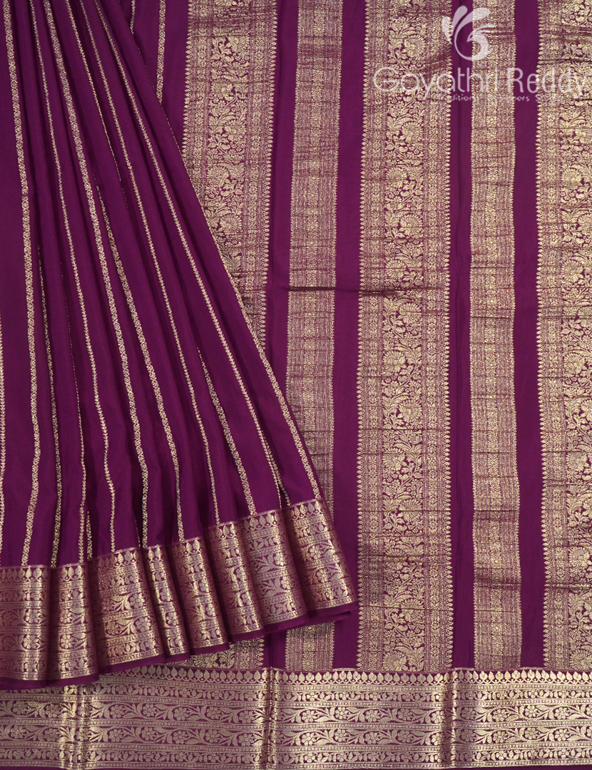 SEMI MYSORE CRAPE SAREE-SMC363