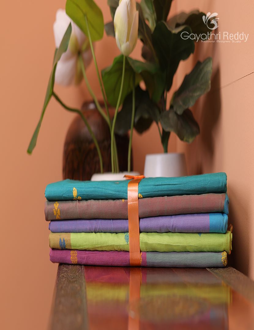 Silk Cotton Sarees Combo ( Set of 5 )