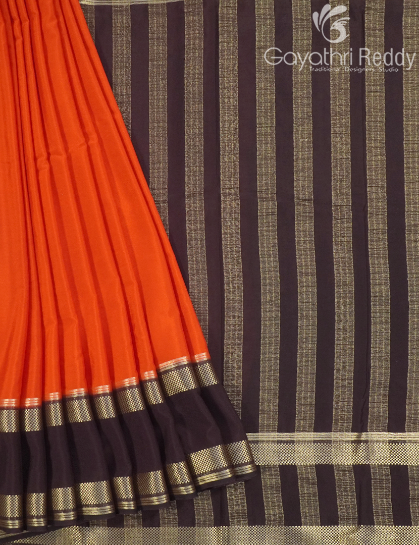 SEMI MYSORE CRAPE SAREE-SMC353