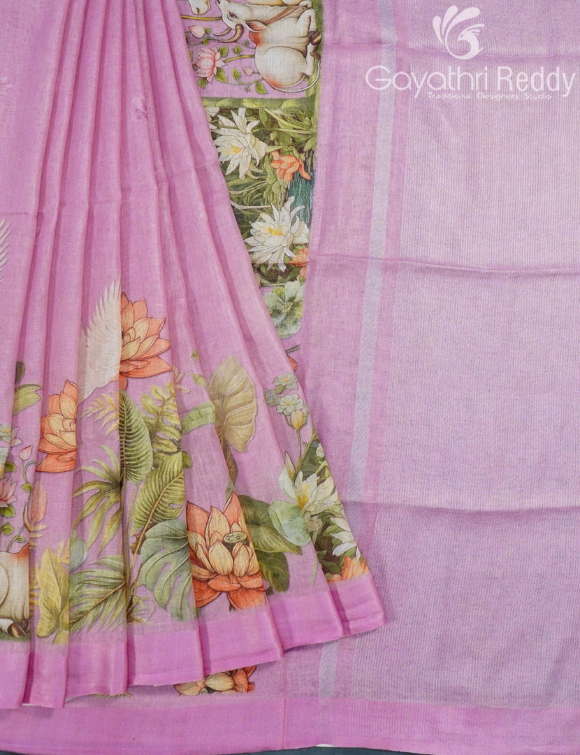 PURE LINEN SAREE-L1442