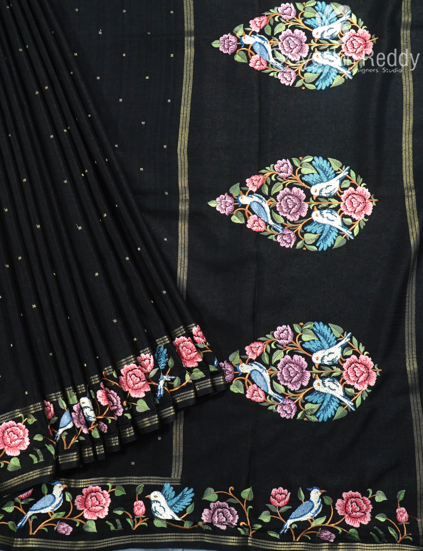 KHADI SILK WORK SAREE-KSW69