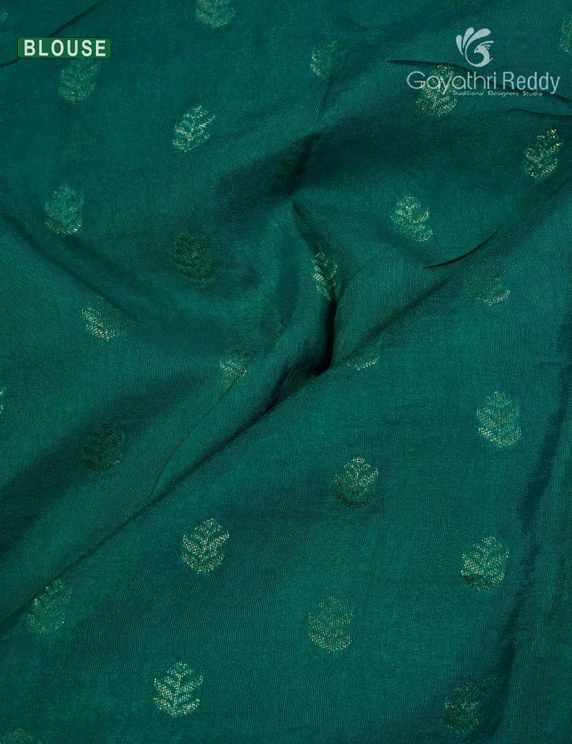 Semi Mysore Crepe Saree in Sea Foam Green