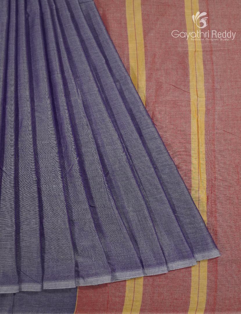 Pure Narayanpet Cotton Saree in Denim Grey
