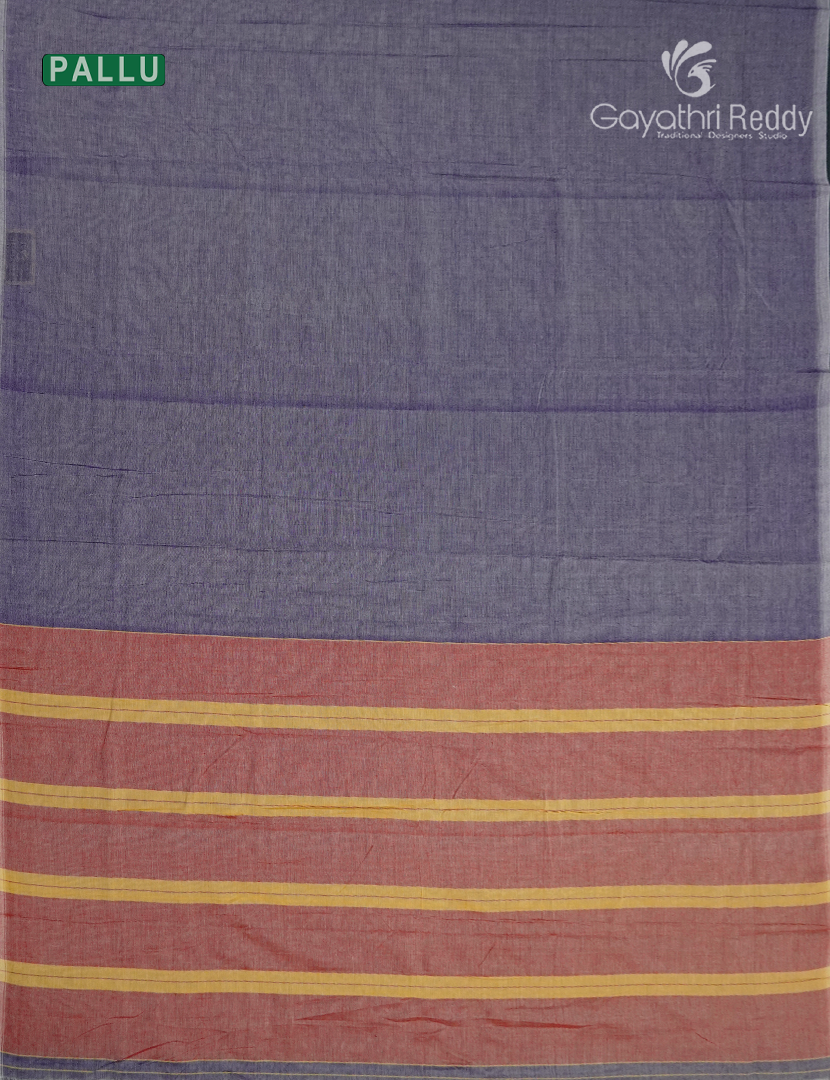 Pure Narayanpet Cotton Saree in Denim Grey