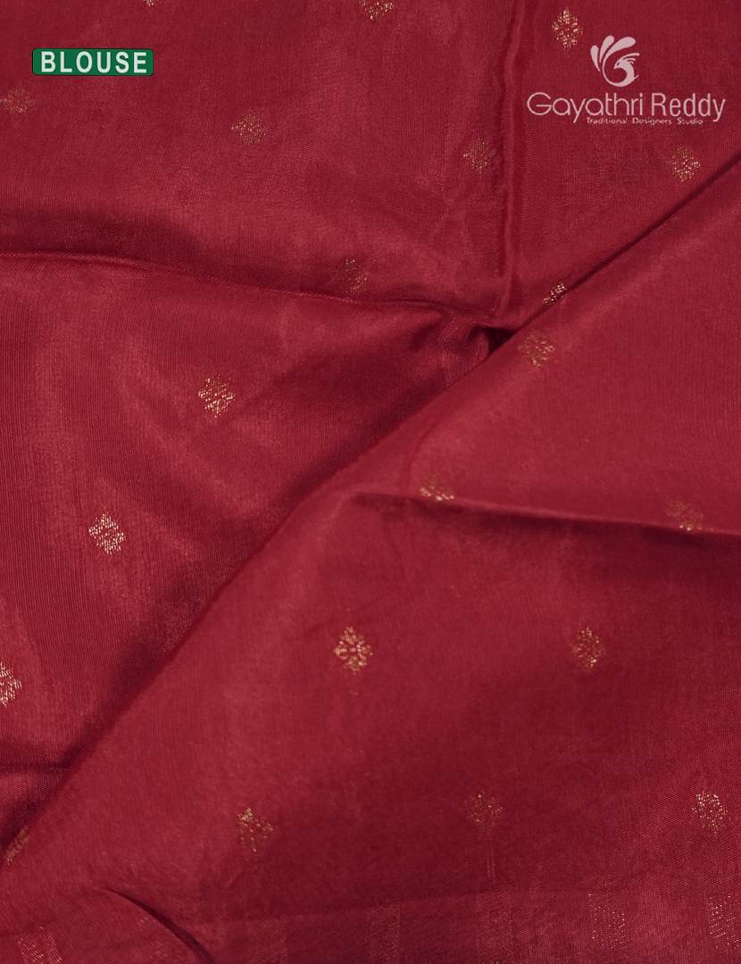 Semi Mysore Crepe Saree in Olive Green