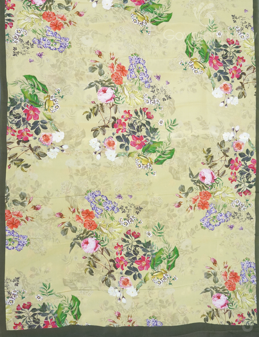 PURE CRAPE PRINTED SAREE-PCP8