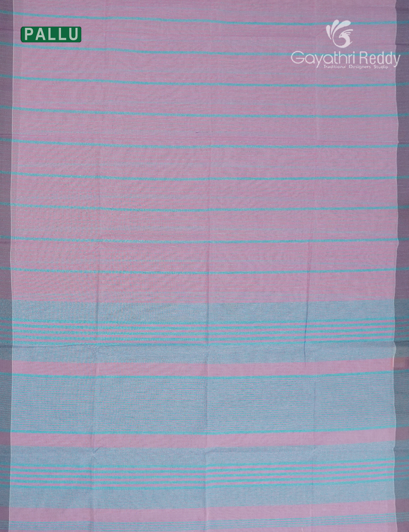 Pure Handloom Cotton Saree in Baby Pink