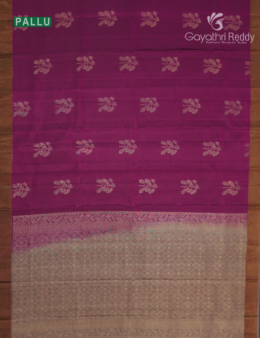 Pure Kanchipuram Silk Saree( Small Borders )-KP8878