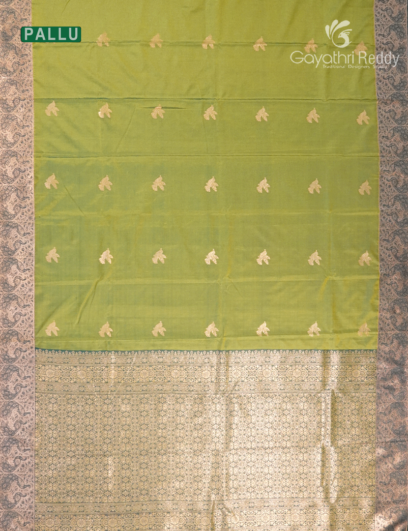 Semi Kanchipuram Art Silk Saree in Pista Green
