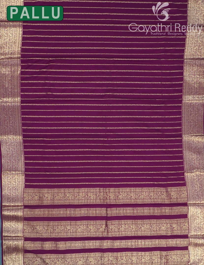 SEMI MYSORE CRAPE SAREE-SMC363