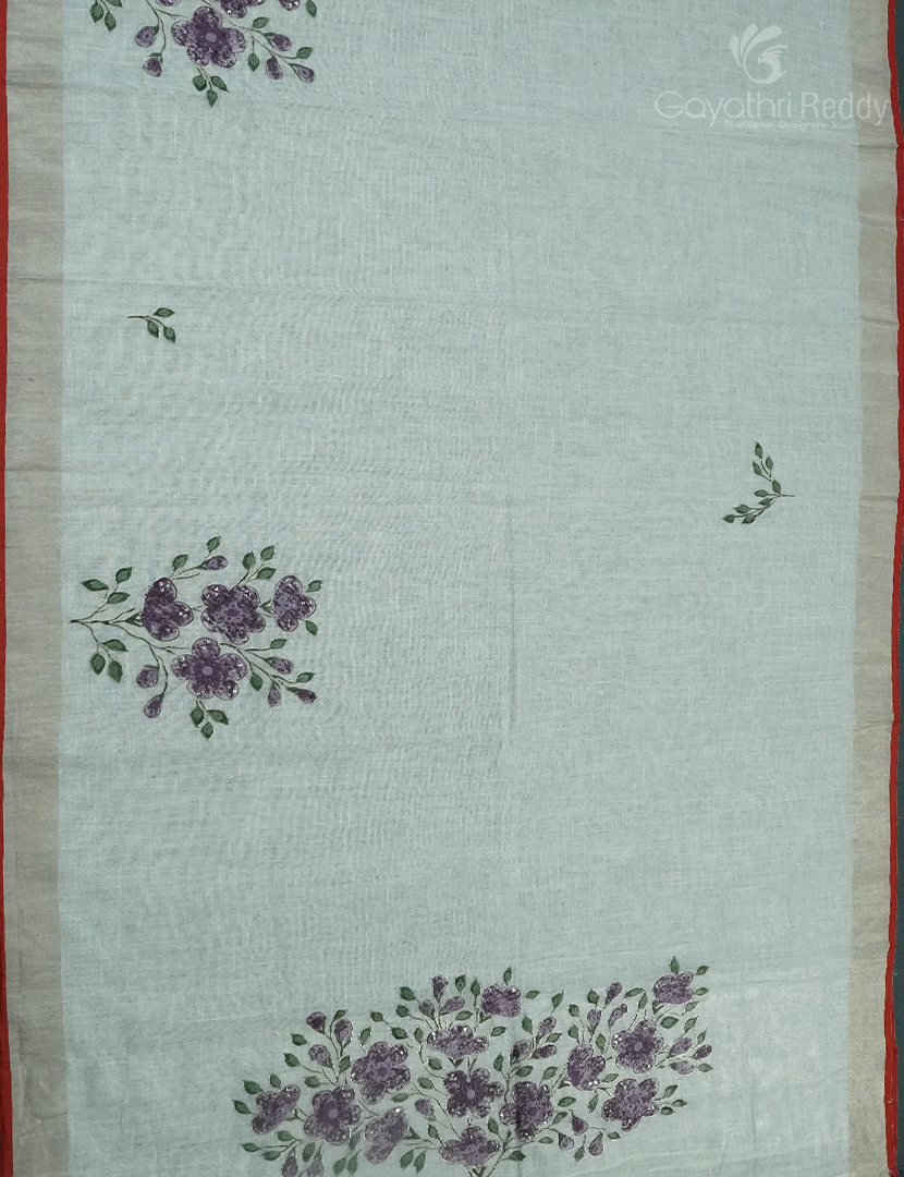 PURE LINEN SAREE-L1352