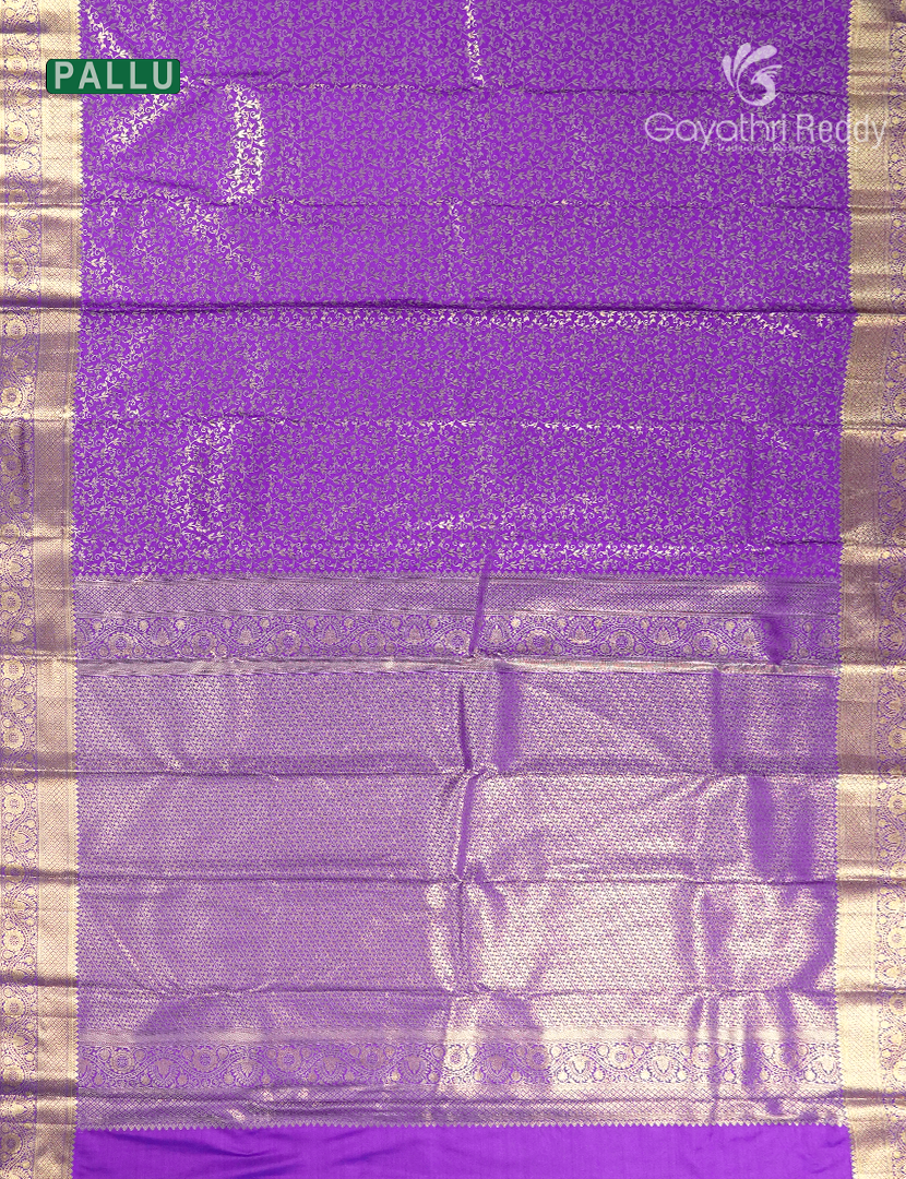 Semi Kanchipuram Silk Saree in Purple