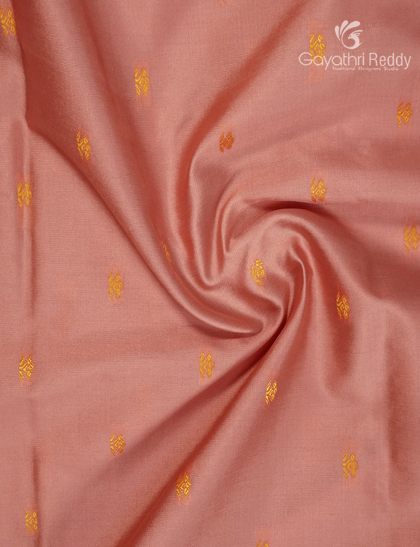 Semi Katan Silk Saree in Pastel Peach