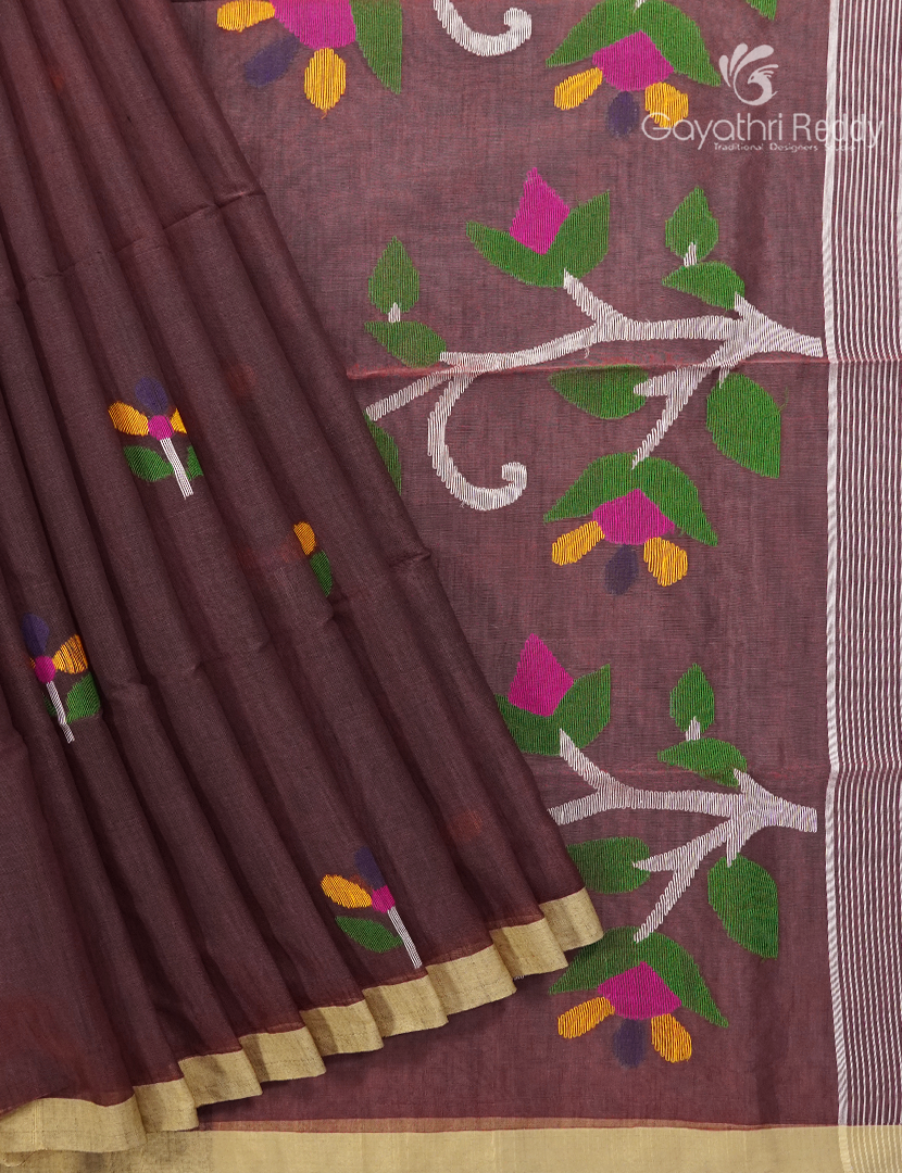 SILK COTTON DHAKAI SAREE-SCD1