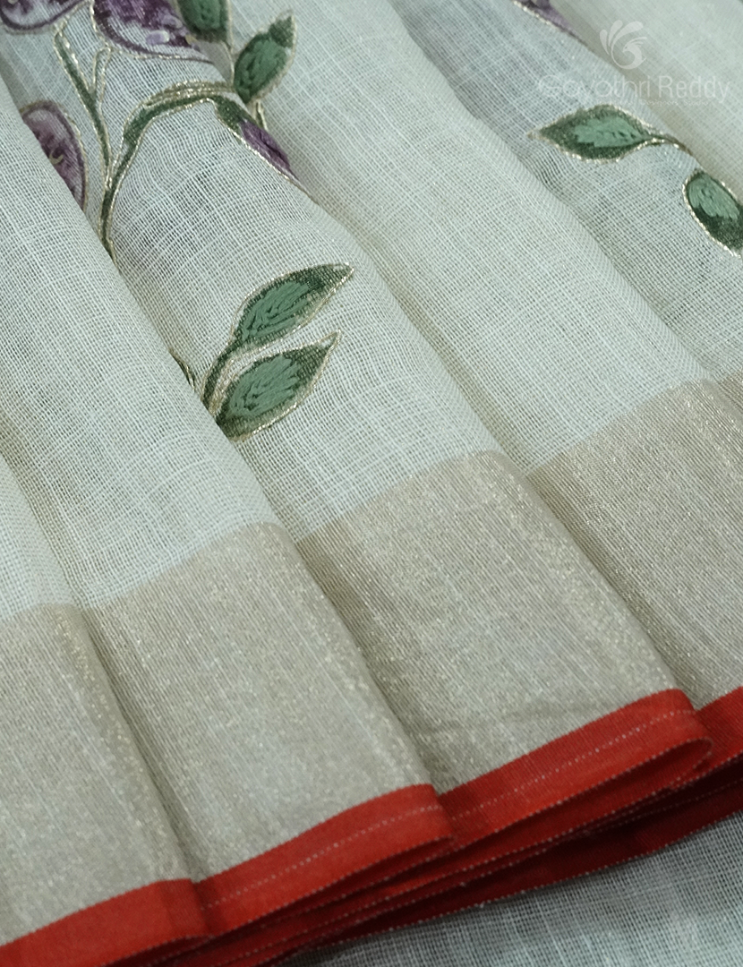PURE LINEN SAREE-L1352
