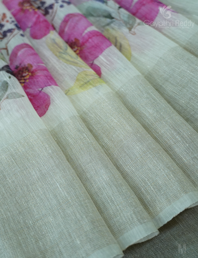 PURE LINEN SAREE-L1347