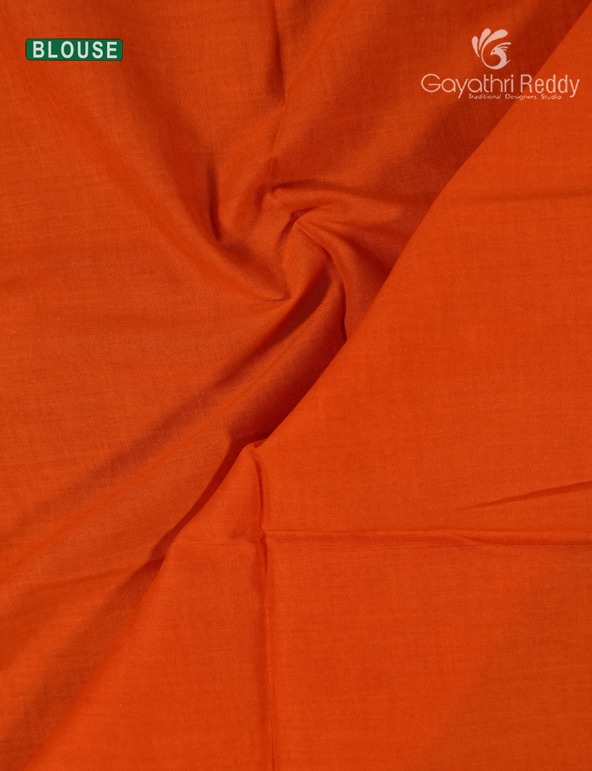 Premium Quality Cotton Kota Saree in Beige and Orange