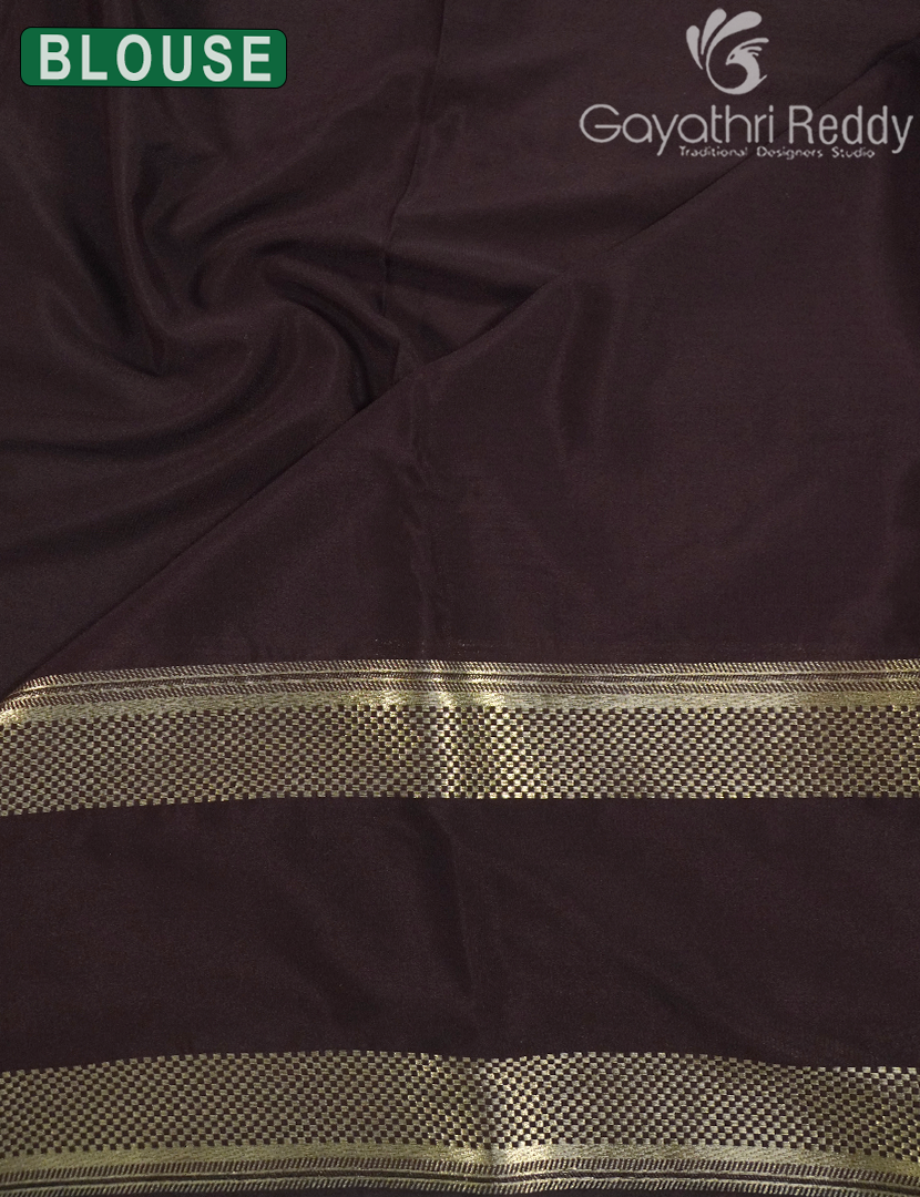 SEMI MYSORE CRAPE SAREE-SMC353