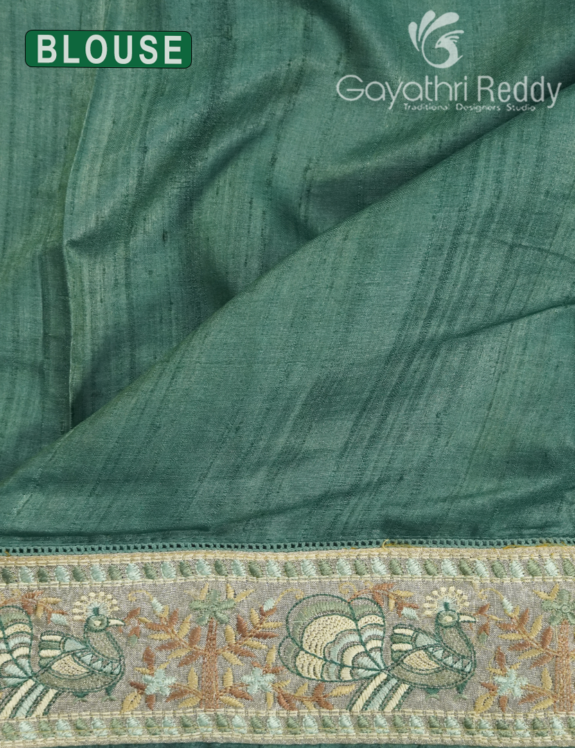 PURE DESI TUSSAR FANCY SAREE-TS1573