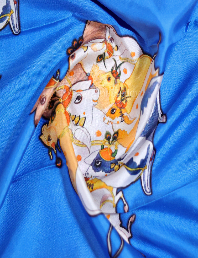 PURE KANCHI KALAMKARI PRINTED-KP5347